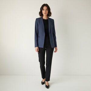 Elie Tahari blazer, navy with black accents.